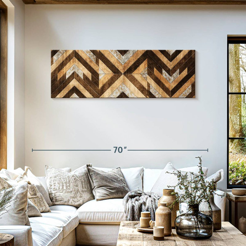 " Patterned Chevron Tiles " by Lulu, 18" H x 54" W x 1.25" D