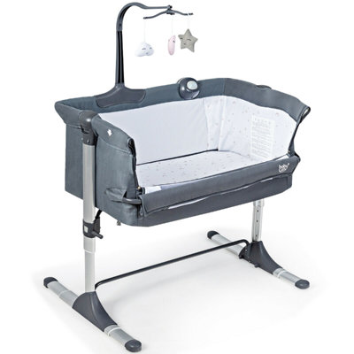 Glasscock Bedside Crib with Mattress and Stand