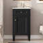 Meuble-lavabo de style français avec lavabo en céramique intégré et porte à fermeture en douceur-104806766