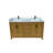 Bathroom Vanity with Double Basins and Multi-Storage Cabinet