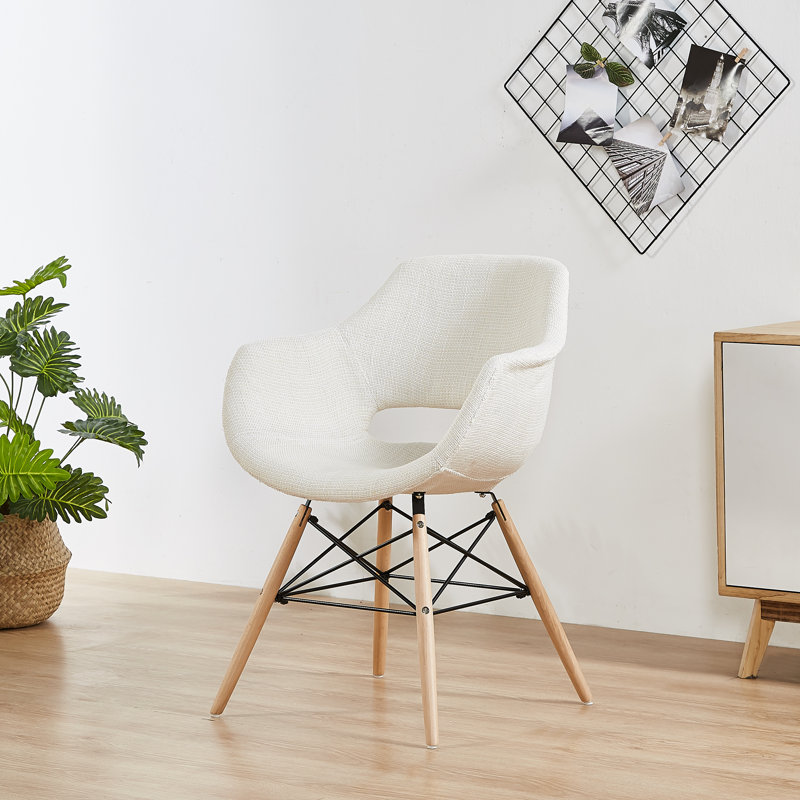 Geary Upholstered Dining Chair, Cream, 4