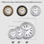 Petite horloge murale rétro Plumeet, horloges murales rétro silencieuses classiques, cuisine, chambre à coucher, chiffres romains, à piles, argent