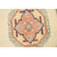 Tapis ivoire noué à la main de conception unique 6 pi 10 po x 9 pi 6 po