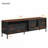 U-Can Mid Century Modern 70.8 Inch TV Stand Media Console with Sliding Doors Adjustable Shelves and Metal Frame for TVs up to 75 Inches
