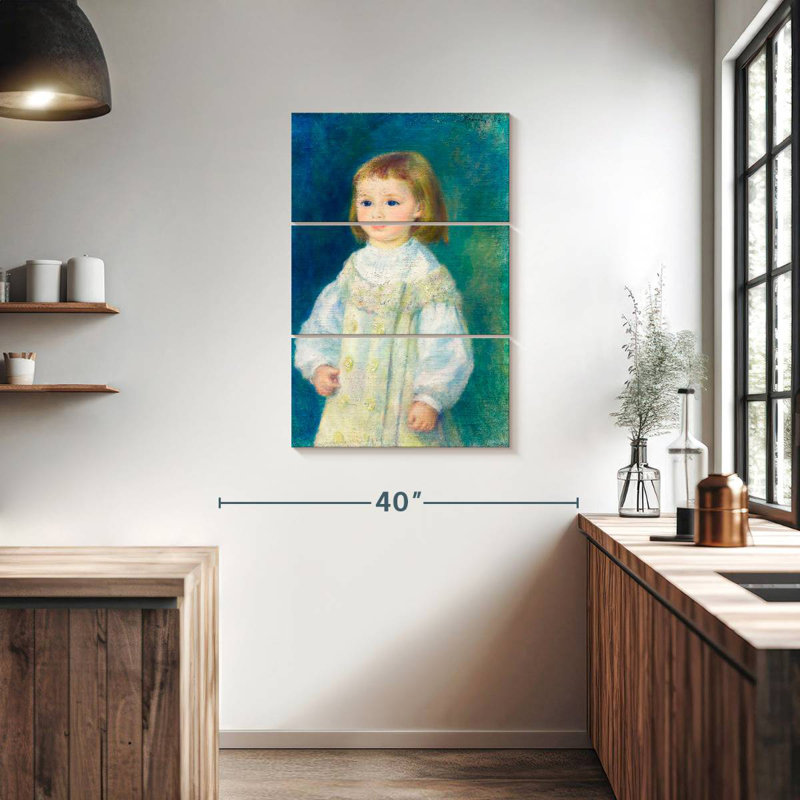 Leisha Lucie Berard enfant en blanc, H 38 po x l 24 po