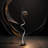 Modern LED Floor Lamp With Ribbon Profile - Built-In 30W LED Array, 2800 Lumens, 3000K Warm White, Matte Black Metal Finish, Foot Switch, White Acrylic Shade
