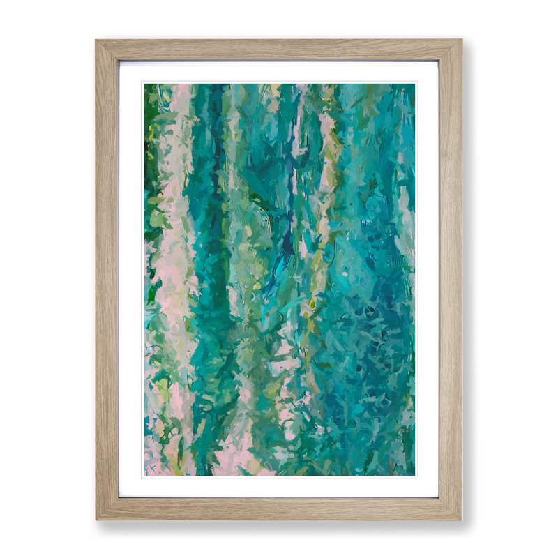 Universe Abstract - Single Picture Frame Painting, 64cm H x 46cm W x 2cm D, Oak 