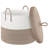18" X18“ X 14" Large Storage Basket With Lid, Blanket Basket Living Room
