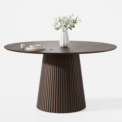 Solid Wood Round Pedestal Dining Table