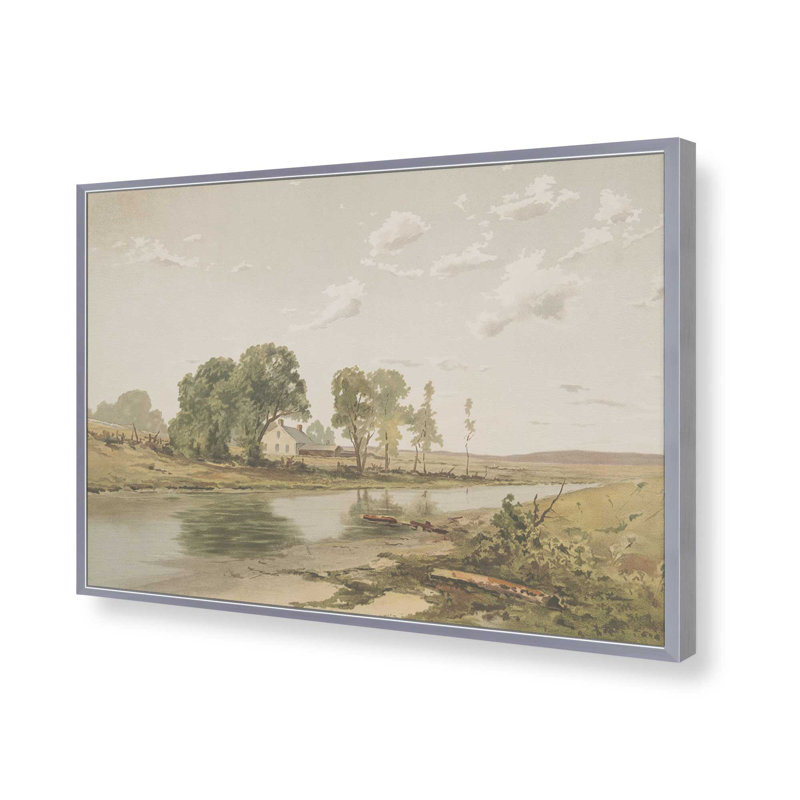 «An Intervale» par William Bartholomew, reproduction d'art, Argent argent, H 24 po x l 36 po