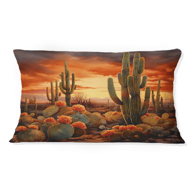 Cactus cuivre dans le Nevada - Coussin imprimé Cactus