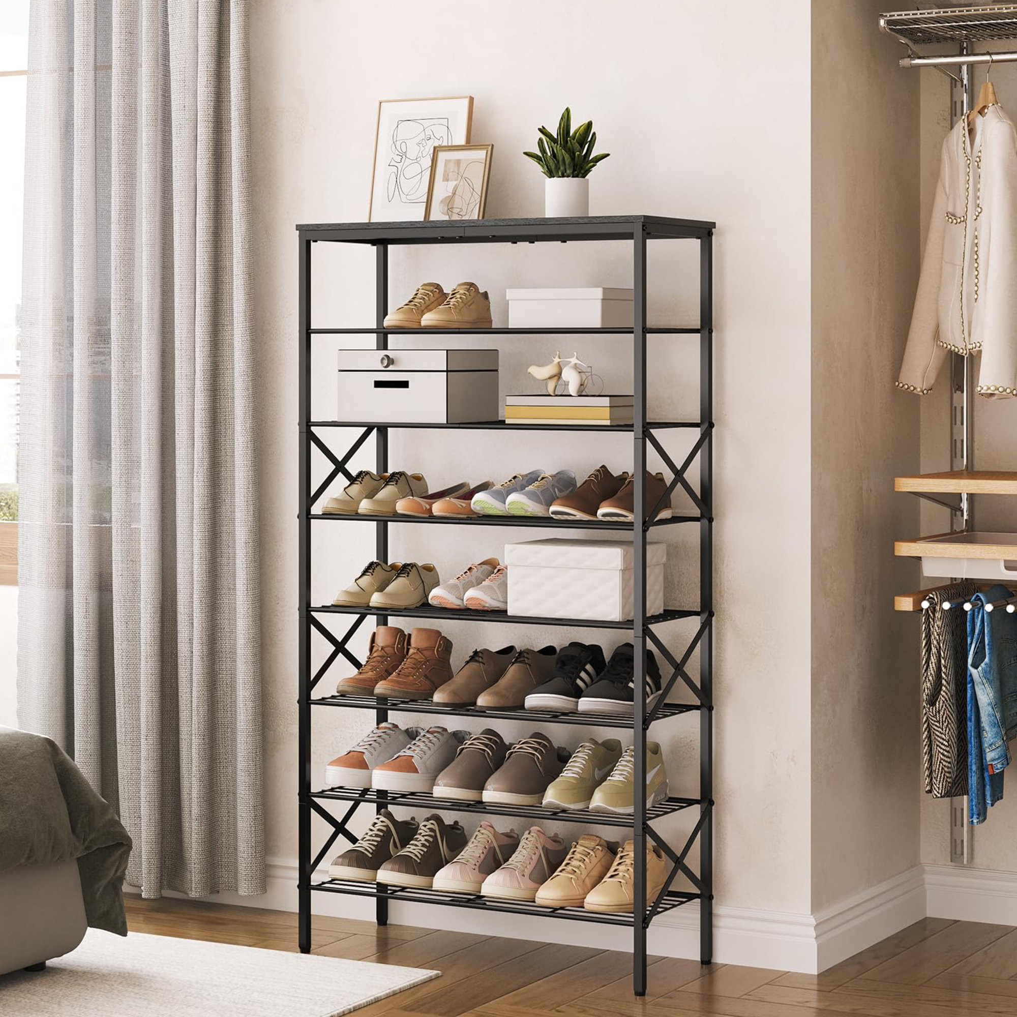 8 Tier 32 Pair Shoe Rack 17 Stories