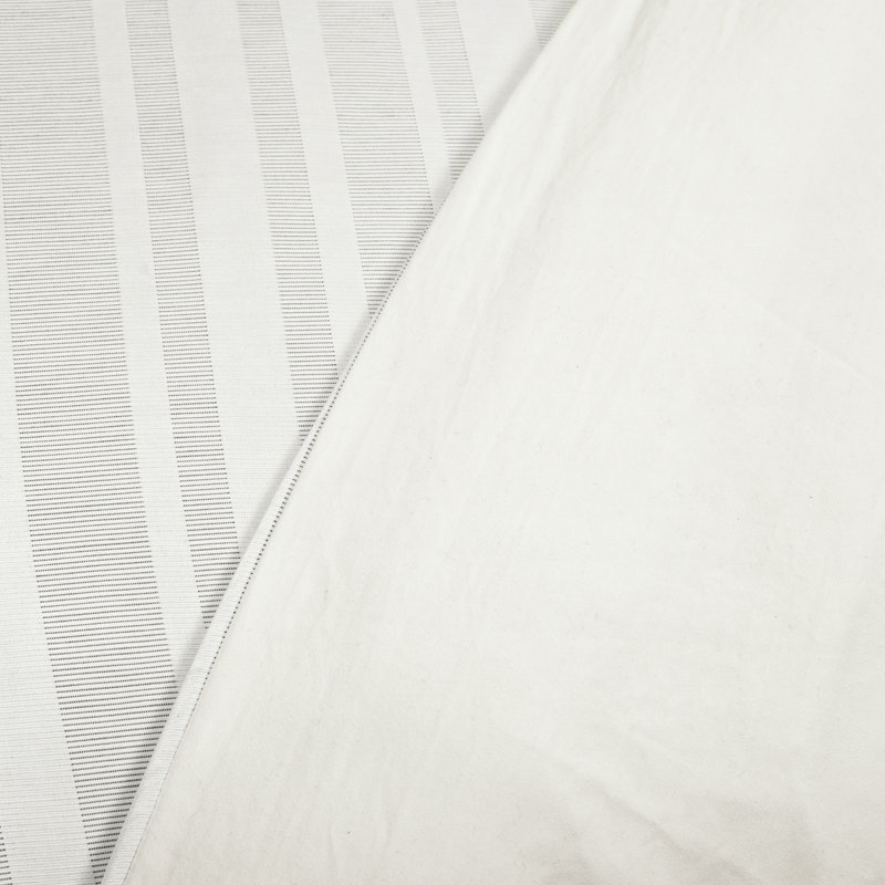 Sawyer Modern Broken Stripe Duvet Cover Gray/White 3Pc Set, Queen Duvet Cover + 2 Standard Shams