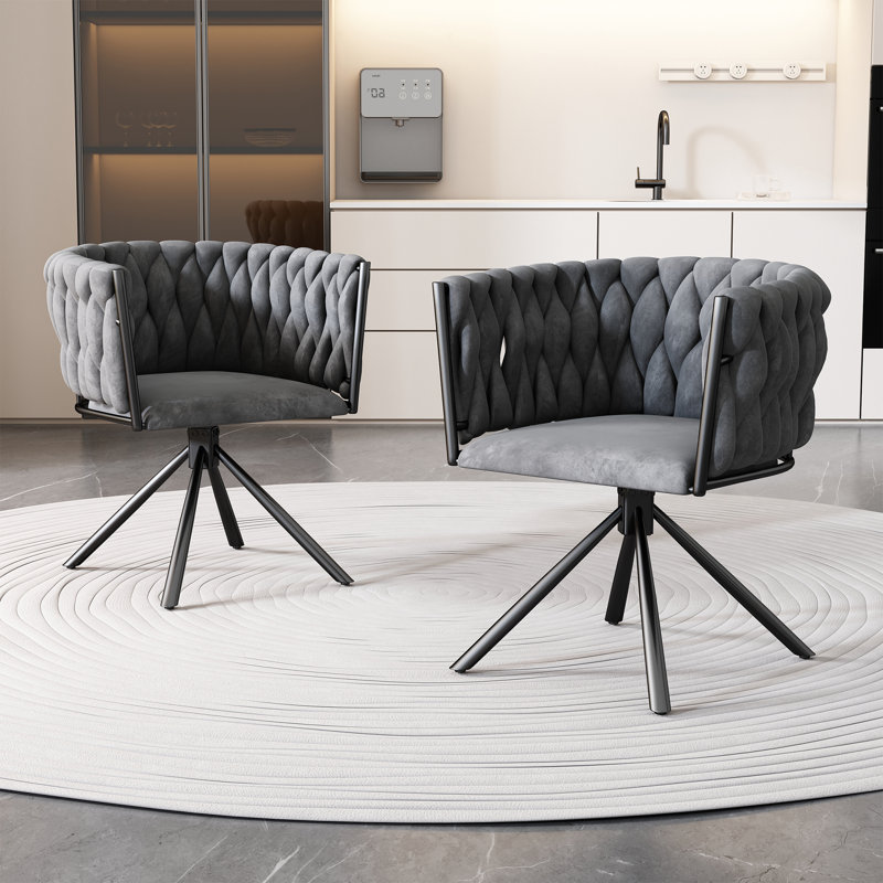 44cm H Metal Side Chair in Grey