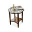 Modern Solid Wood + Glass End Table-119475811