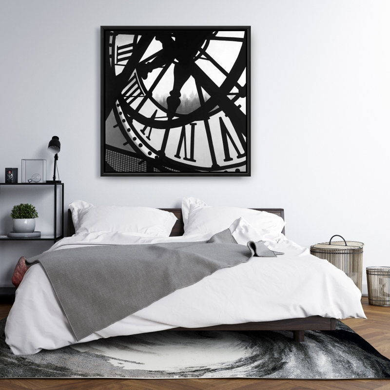 Giant Clock in Orsay Museum - Framed Canvas Home Decor