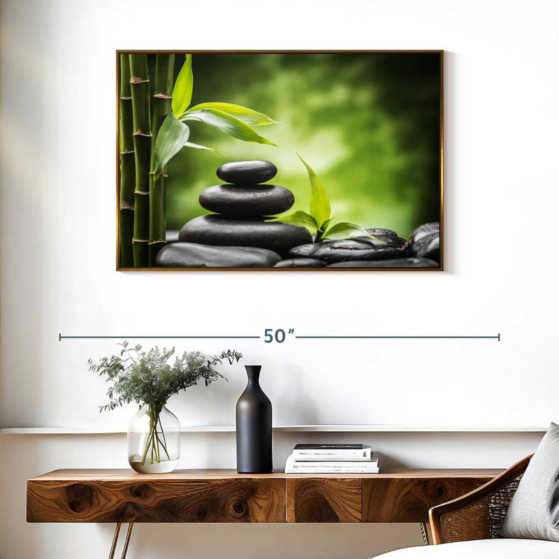 Spa zen, Cadre flottant doré, 37 po x 25 po
