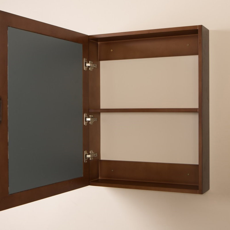 Armoire à pharmacie 1 porte Binney, Noyer couleur sable