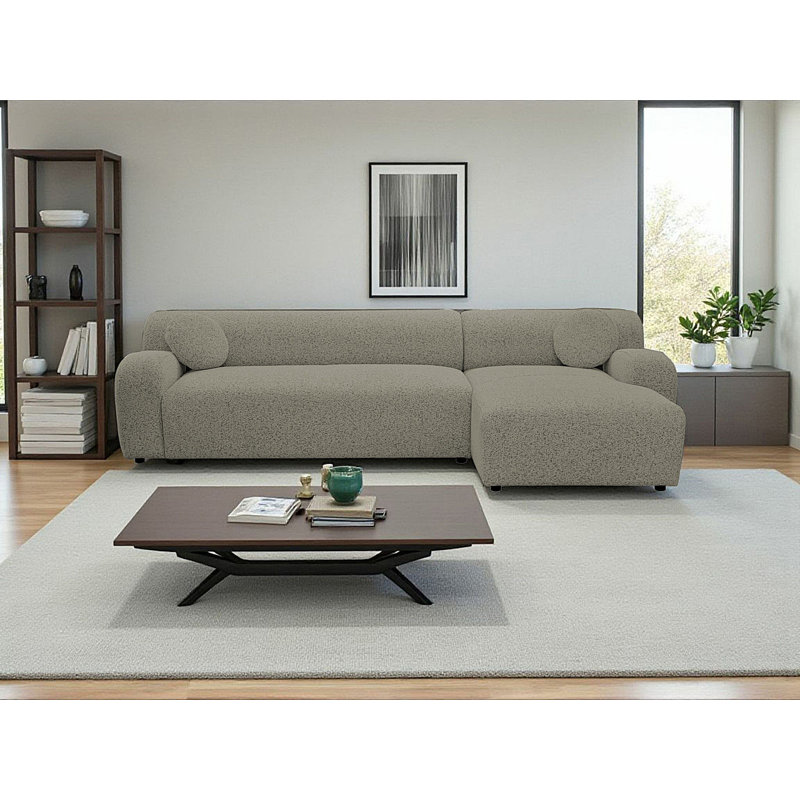 4 Seater Corner Sofa, Left Hand Facing, Taupe Grey