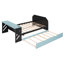 Lit de jour en bois pleine grandeur avec lit gigogne simple, bureau et port USB-1643976236
