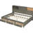 Full Size Wooden Daybed In Gray Color, Comes With 3 Storage Drawers, Soft Headboard, And Device - Charging For Mobile Gadgets Function, Shelf, Sockets Tech-1284346300