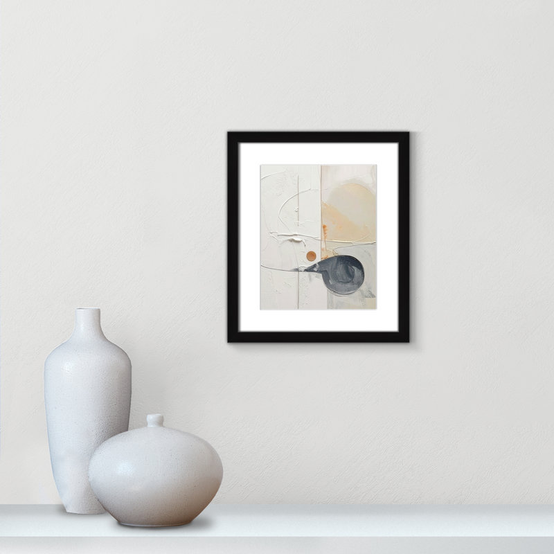«Plastering III» par Alonza Saunders, Imprimé mat, L 13 po x H 15 po, Noir satiné