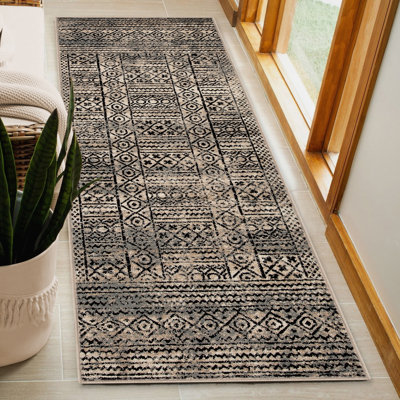 Tapis d'intérieur moderne à motif géométrique Cosmo