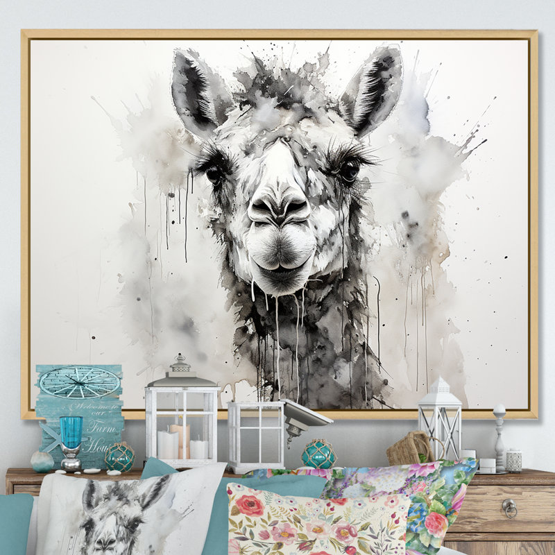 Minimalisme monochrome chameau I sur toile, H 30 po x l 40 po x P 1,5 po, Cadre naturel flottant