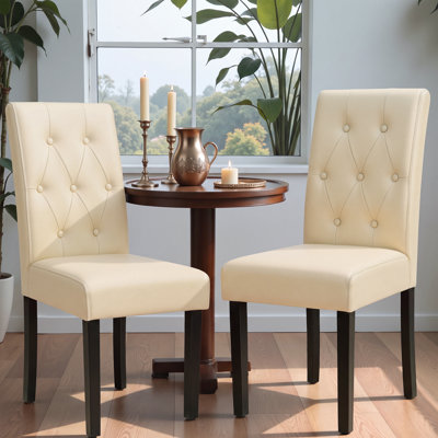 Modern PU Leather Dining Chair Upholstered Side Chair (Set of 2)