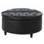 80cm Wide Tufted Round Standard Ottoman with Storage-1238174509