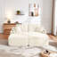 Canapé modulaire 69 po Cloud, méridienne en L et en R, tissu moelleux, beige - Canapé de salon moderne confortable et élégant