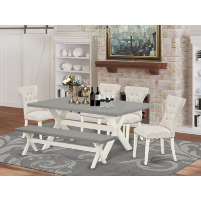  Person Acacia Solid Wood Dining Set