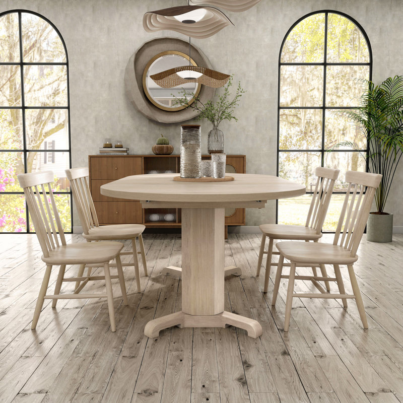 Tynemouth Dining Table Set, 5 Pieces: Table, 4 Chairs