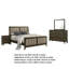 Ensemble de chambre avec grand lit 4 pièces WIly, brun foncé, revêtement beige, nickel-114566350