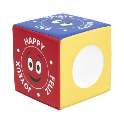 ECR4Kids SoftZone Emotion Cube with Mirror, Sensory Toy -  ELR-3047-AS