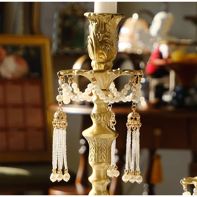 9.06'' H Resin Tabletop Candlestick