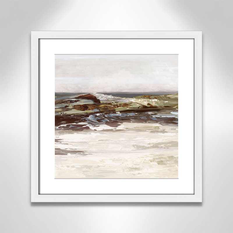 «Stoney Peak Print» par Casa Fine Arts, H 17 po x l 17 po x P 1,25 po, Reproduction encadrée blanche avec passe-partout
