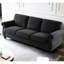 Chic chic en velours noir 3 avec mousse haute, coussins de dossier amovibles, pieds tournés en bois massif, design moderne de style Mid-Century pour la maison, l'appartement et le bureau, coussins en mousse 3 places, salon de style-1707276843
