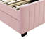 Lit gigogne simple rose rembourré - construction solide, utilisation polyvalente, pas de sommier tapissier avec et, design