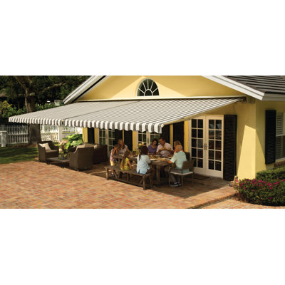SunSetter Motorized Woven Acrylic Retractable Soffit Patio Awning