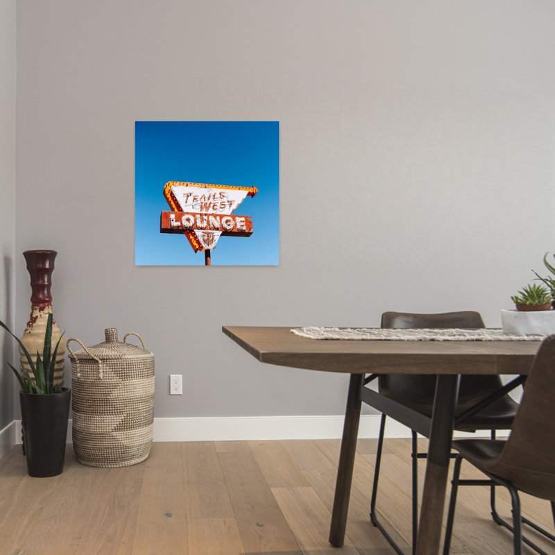 Trails West Lounge Abstract Contemporary Landscape Summer Wall Art Print, 60.96cm H x 60.96cm W