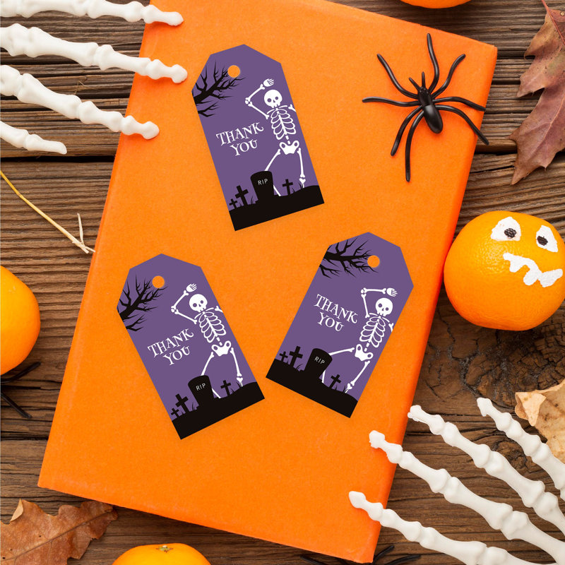 Sacs-cadeaux jetables en papier Skeleton Graveyard