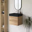 Meuble-lavabo mural 24 po avec lavabo à surface solide intégré-1115953249