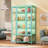 67.25" Tall Iron Display Cabinet With Glass Door And LED Lights Steel-1291316961