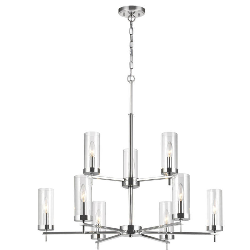 Zire 9 - Light Chandelier, Chrome, No