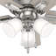 Ventilateur de plafond à 5 pales 44 "avec lumières et chaînes à tirer 44" Crystal Peak-85433822