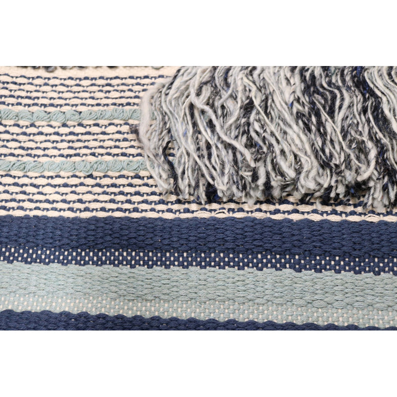 Applique murale en laine et coton macramé avec tringle incluse, H 45 po x l 24 po, Brun / vert / gris foncé