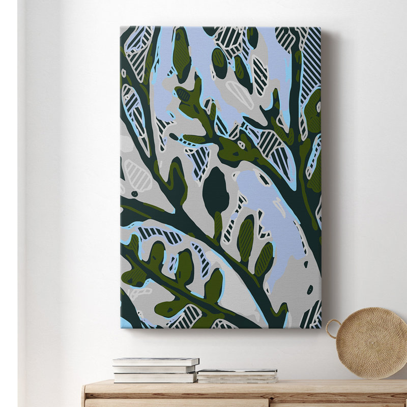 Abstrait arbre membres II - peinture sur toile tendue, H 18 po x l 12 po x P 1 po