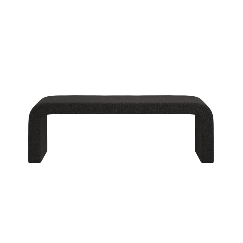 Ren Fabric Upholstered Bench, Black