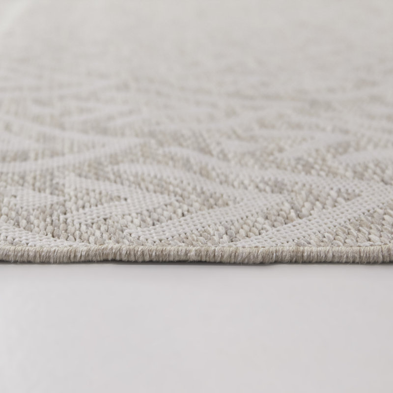 Tapis intérieur / extérieur beige Pauley, Rectangle 7 pi 10 po x 10 pi